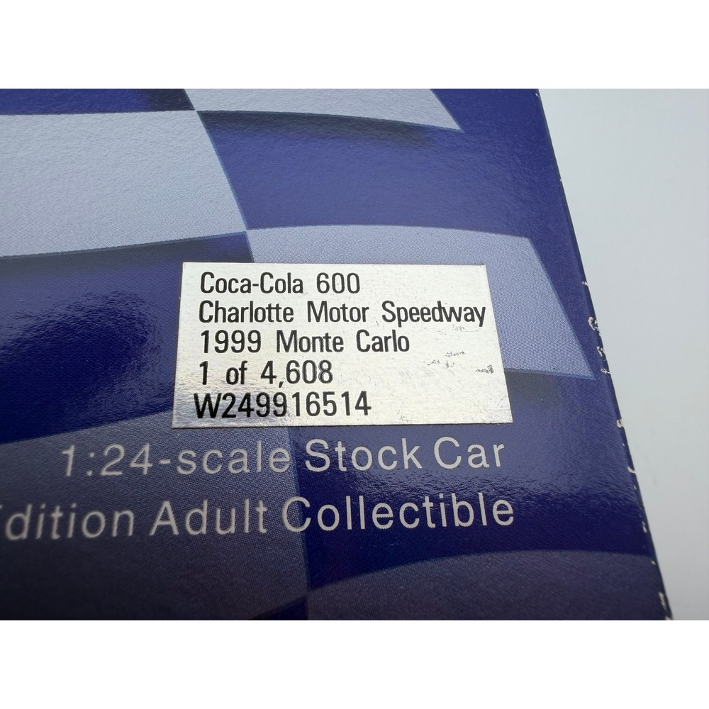 Action 1999 Coca-Cola 600 Charlotte Motor Speedway Monte Carlo 1:24 W249916514